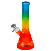 Bong aus Cristal-Glas mit Regenbogen-Farbverlauf 25 cm
