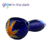 Blaue Cristal Pfeife Glow in the Dark 10cm