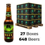 Bier mit Cannabisgeschmack 4,5% Green Leaf 330ml (27 Kisten/648 Biere)
