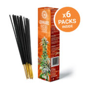 Cannabis Räucherstäbchen - Mango und trockene Cannabisblätter duftend (6 Packs/Display)