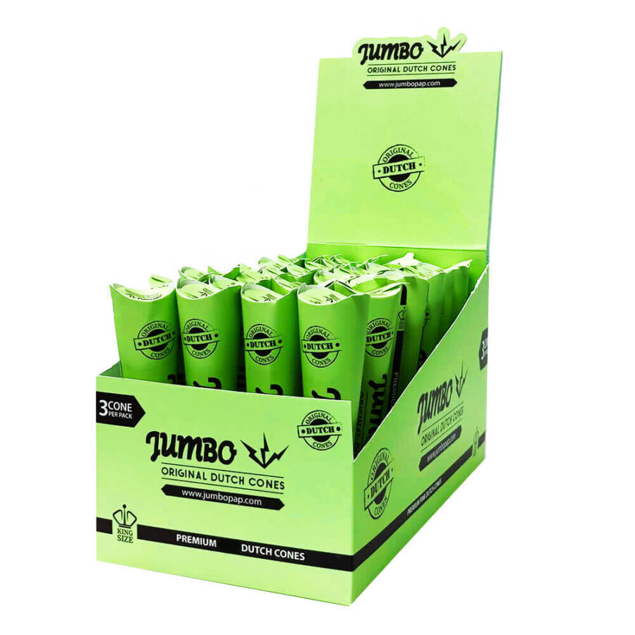 Jumbo King Size Grüne Kegel 3 Kegel pro Packung (32 Stk./Display)
