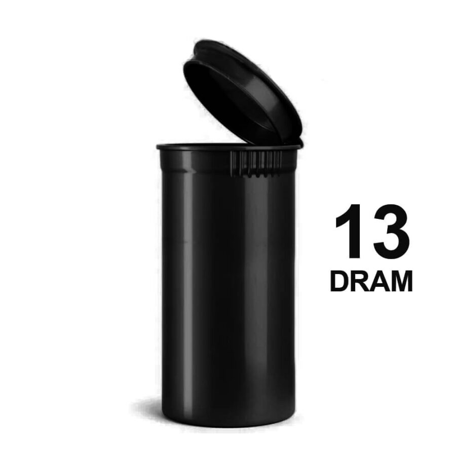Poptop Schwarzer Kunststoffbehälter Klein 13 Dram - 35mm