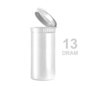Poptop Weißer Kunststoffbehälter Klein 13 Dram - 35mm