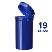 Poptop Blauer Kunststoffbehälter Medium 19 Dram - 40mm