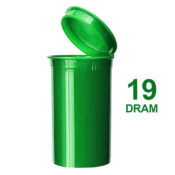 Poptop Grüner Kunststoffbehälter Medium 19 Dram - 40mm