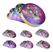 Metall-Grinder Rainbow Mexican Skulls 4 Teile - 50mm (6stk/display)