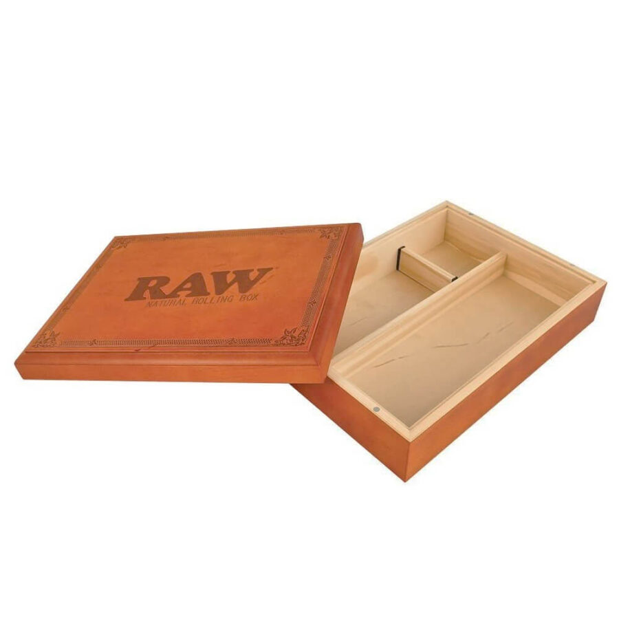 RAW x RYOT Natural Rolling Box aus Holz