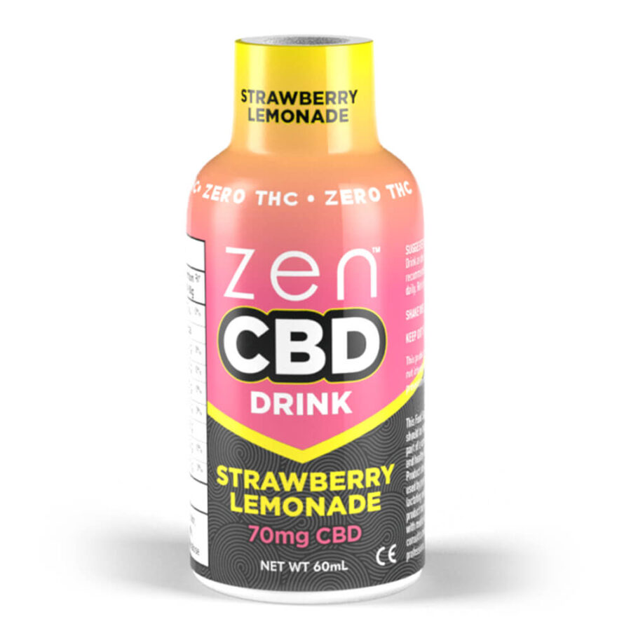 Zen CBD Erdbeer-Limonade 70mg CBD Getränk 60ml (10stk/Display)
