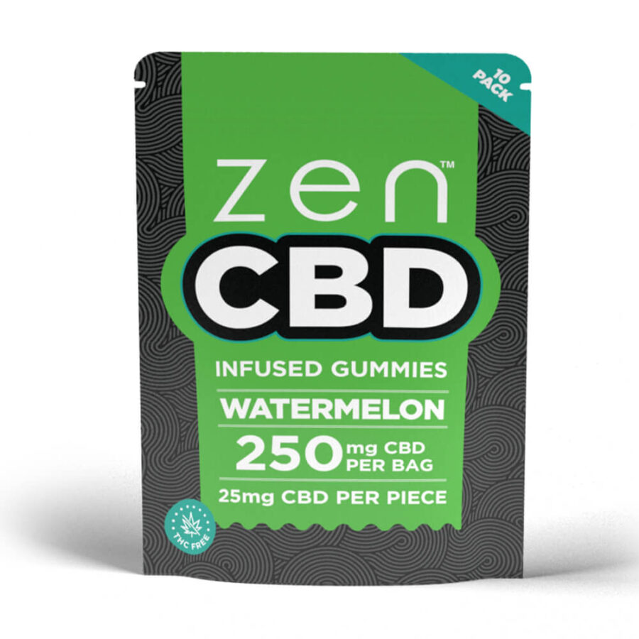 Zen CBD Watermelon Gummis 250mg pro Beutel (10Pack/Display)