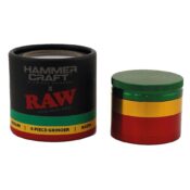 RAW Hammer Craft Aluminium Grinder Medium Rasta 4-teilig - 55mm