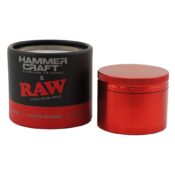 RAW Hammer Craft Aluminium Grinder Groß Rot 4-teilig - 60mm