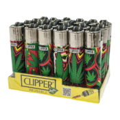 Clipper Mini Feuerzeug Green Leaves (24Stk/Display)