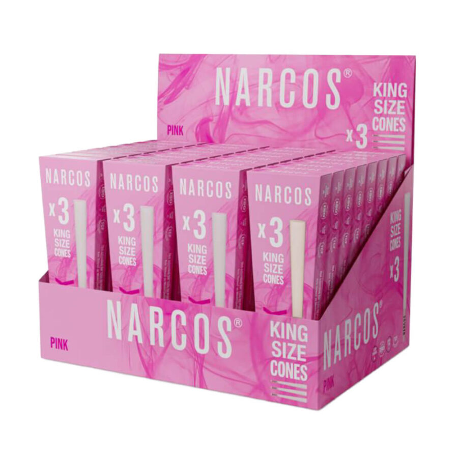 Narcos King Size Cones Pink Edition 109mm (32Stk/Display)