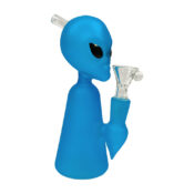 Alien Figur Bong Blau Dickes Glas 17cm