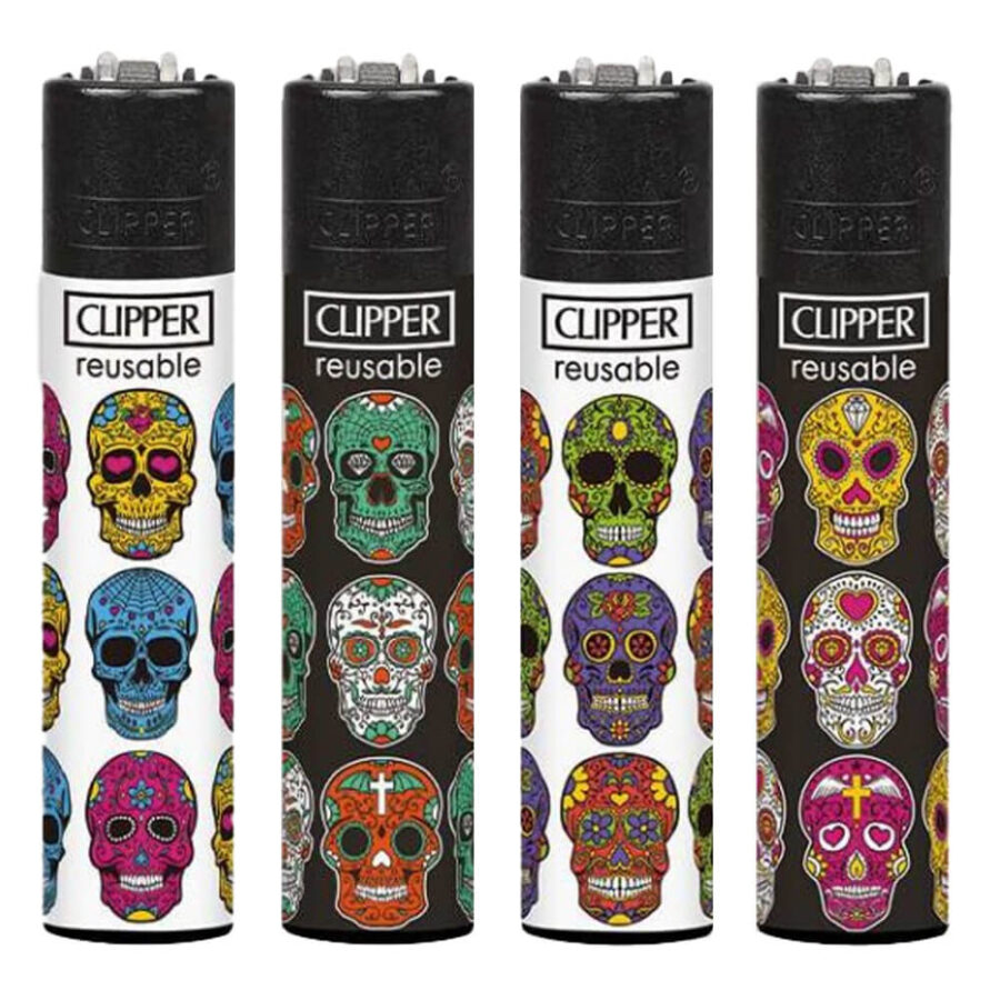 Clipper Feuerzeuge Triple Skull (24stk/display)