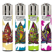 Clipper Feuerzeuge Trippy Leaves 1 (24stk/display)